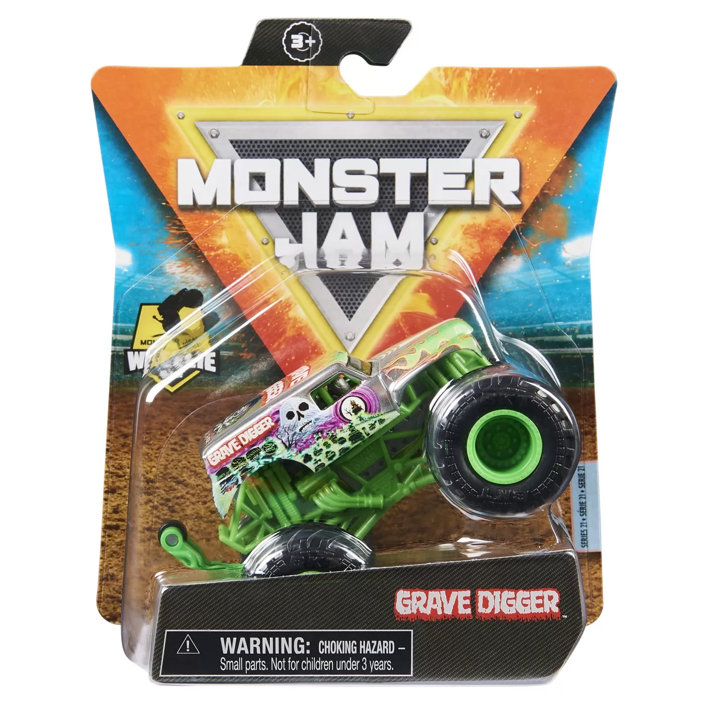MONSTER JAM MASINUTA METALICA GRAVE DIGGER SCARA 1 LA 64