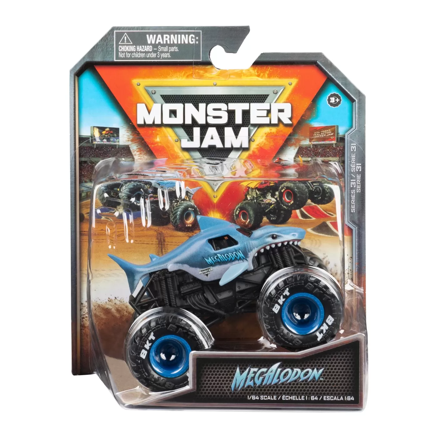 MONSTER JAM MASINUTA METALICA MEGALODON SCARA 1 LA 64