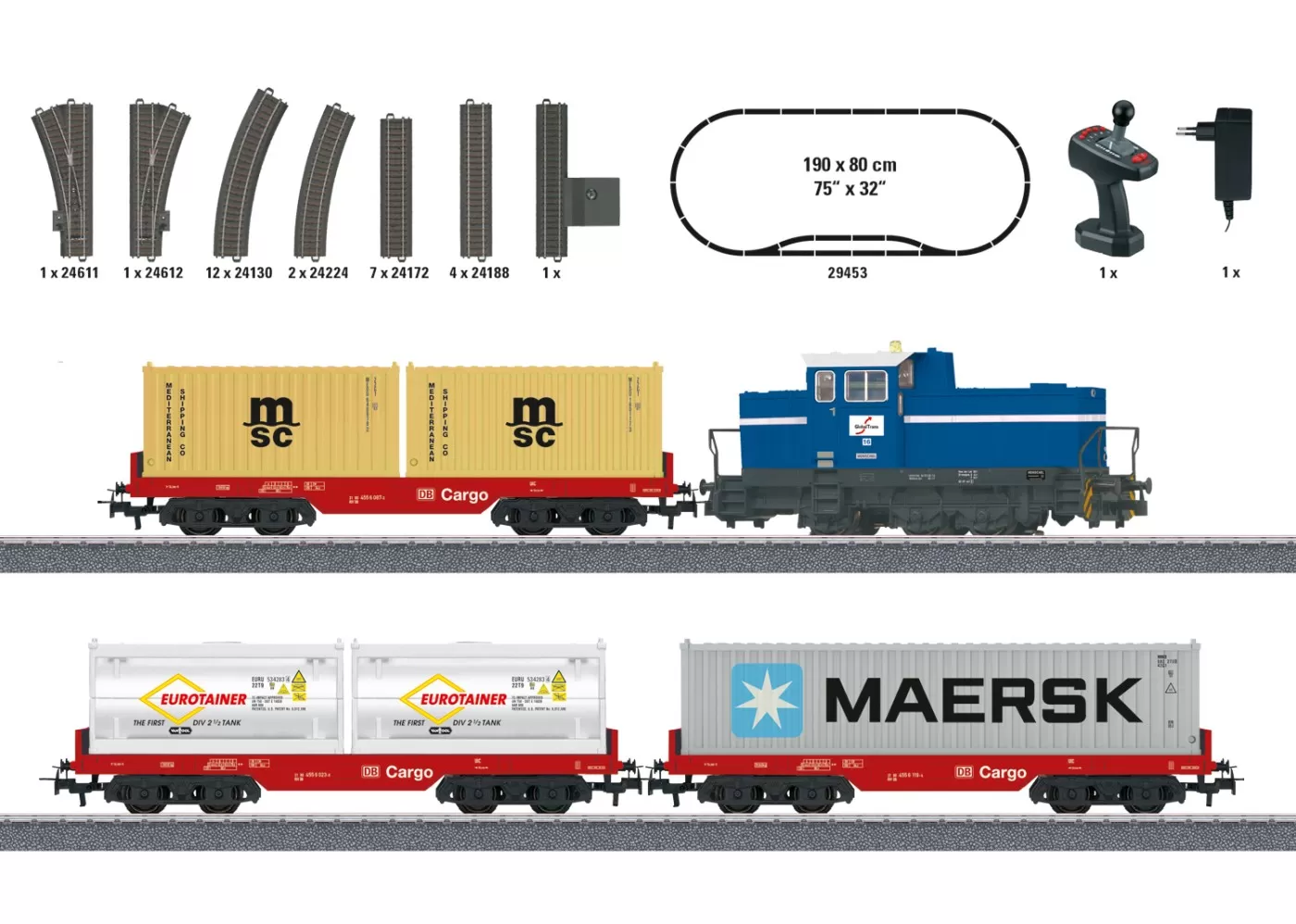 MARKLIN SET STARTER TREN CONTAINER