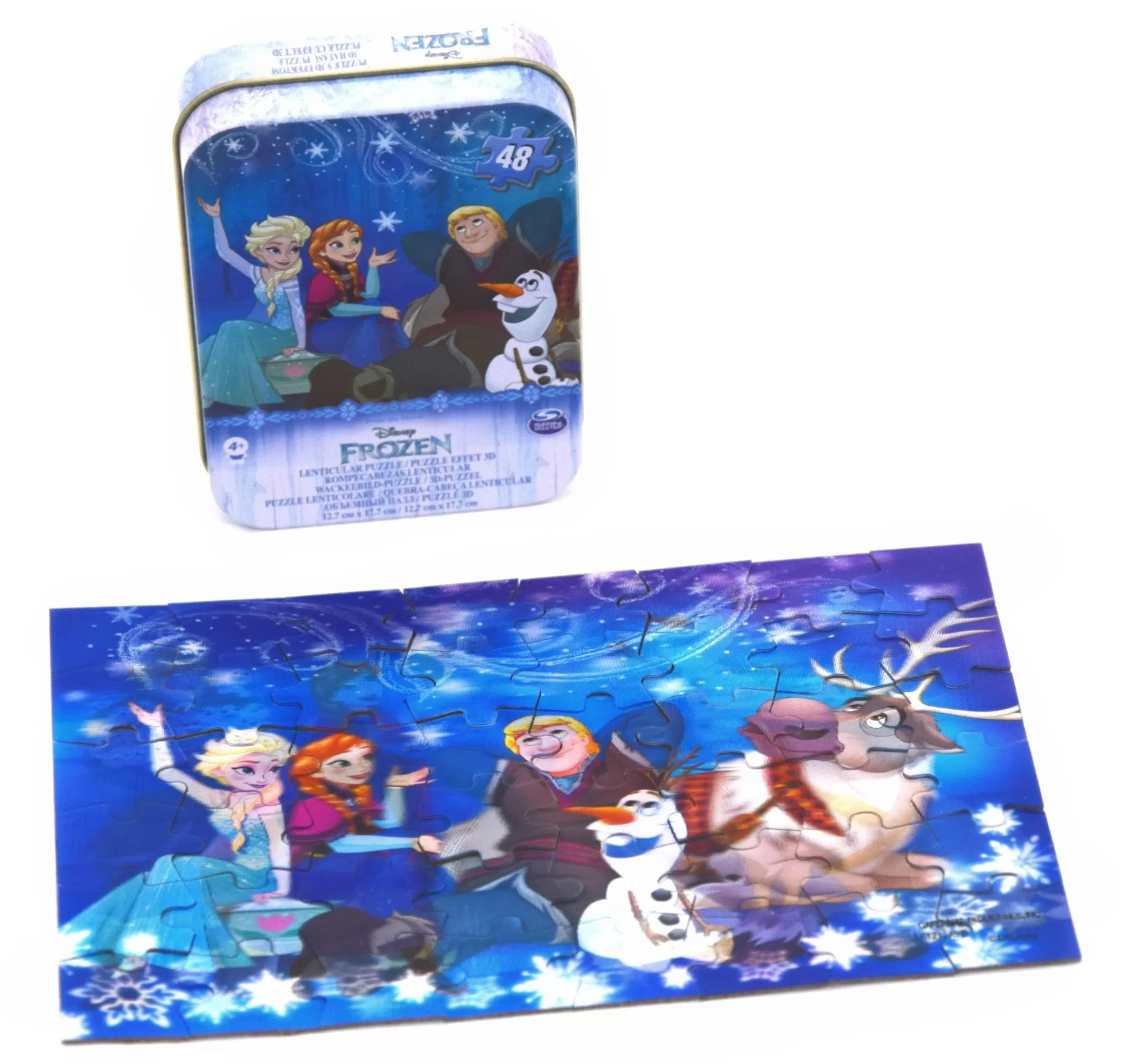 PUZZLE 3D FROZEN IN CUTIE DE METAL 48 PIESE