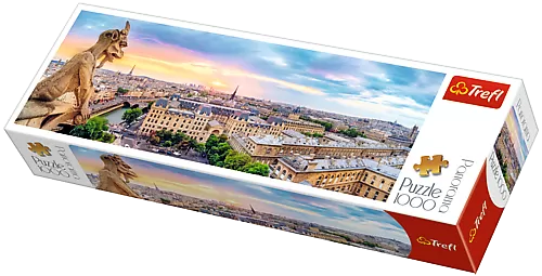PUZZLE TREFL PANORAMA 1000 IMAGINE DE PE CATEDRALA NOTRE DAME PARIS
