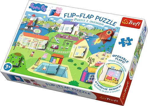 PUZZLE TREFL 36 FLIP FLAP PEPPA PIG