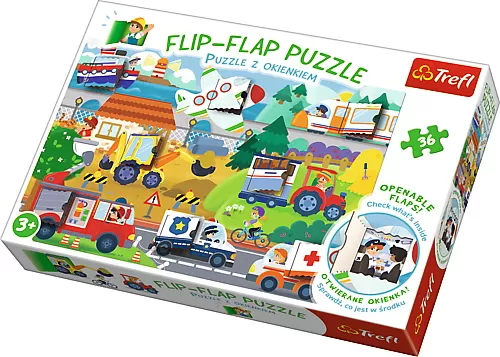 PUZZLE TREFL 36 FLIP FLAP INVATAND VEHICULELE