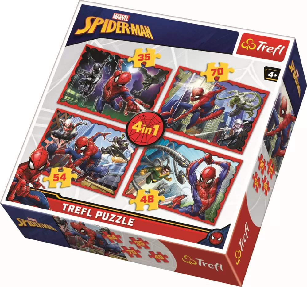 PUZZLE TREFL 4IN1 IN SPIDERMAN