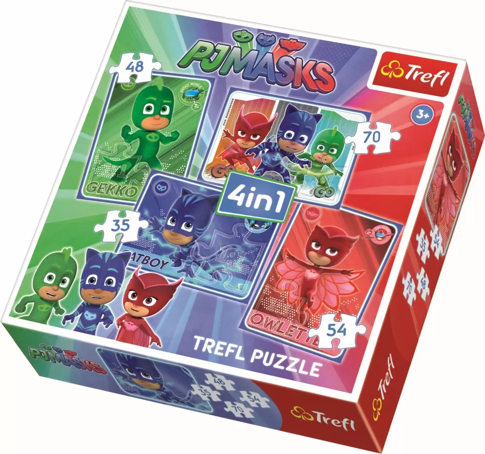 PUZZLE TREFL 4IN1 EROI IN PIJAMALE