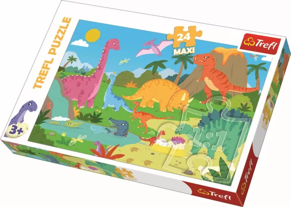 PUZZLE TREFL 24 MAXI IN LUMEA DINOZAURILOR