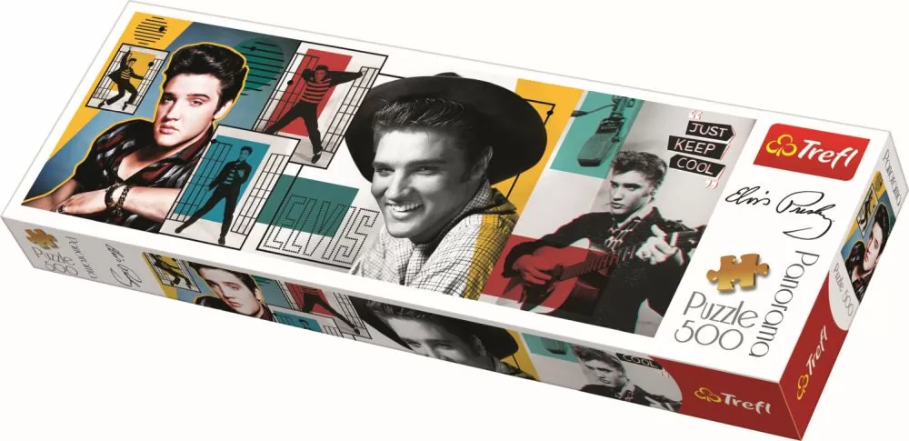 PUZZLE TREFL PANORAMA 500 COLAJ ELVIS PRESLEY