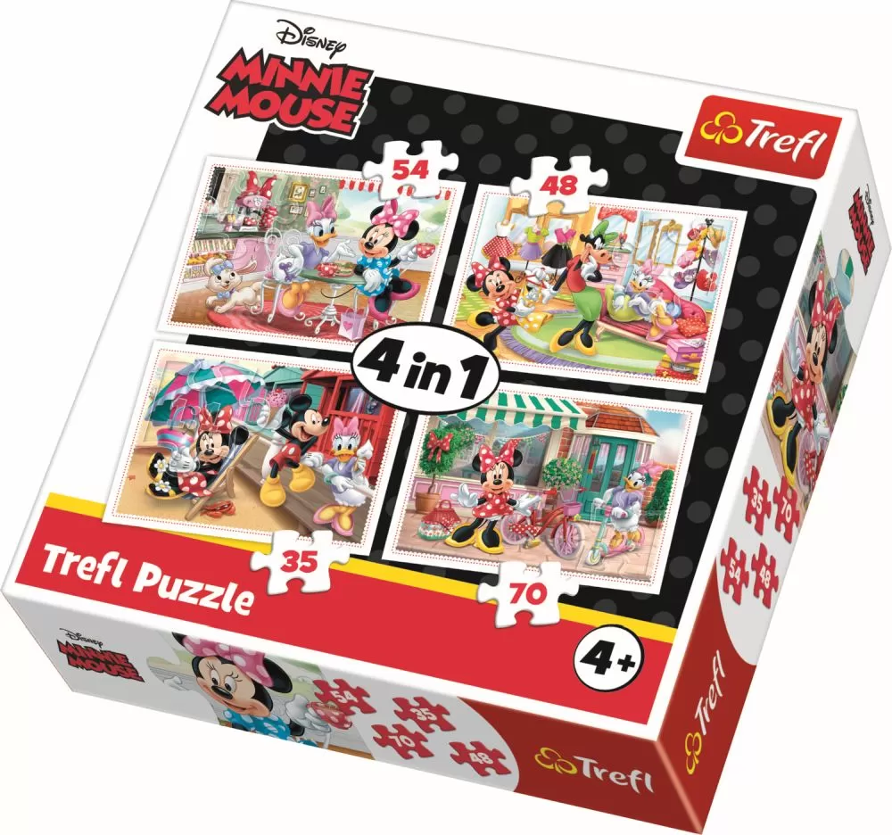 PUZZLE TREFL 4IN1 MINNIE CU PRIETENII
