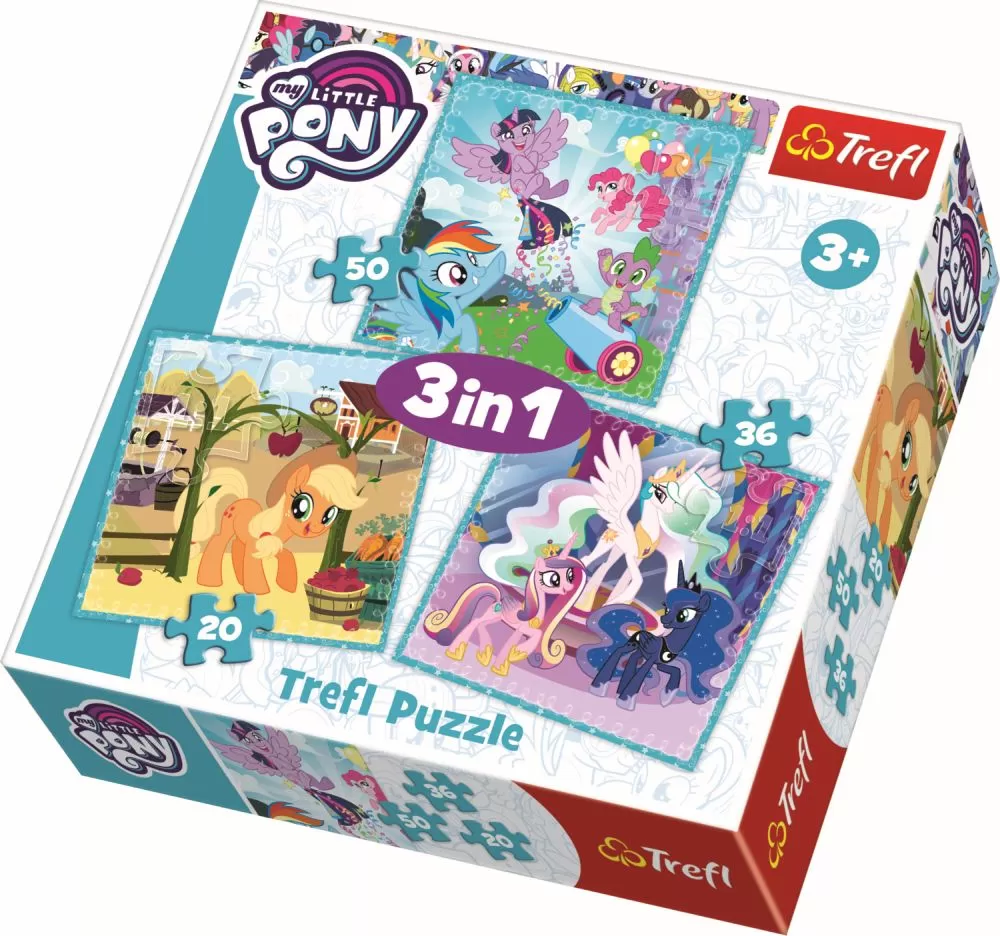 PUZZLE TREFL 3IN1 PONEI FERICITI
