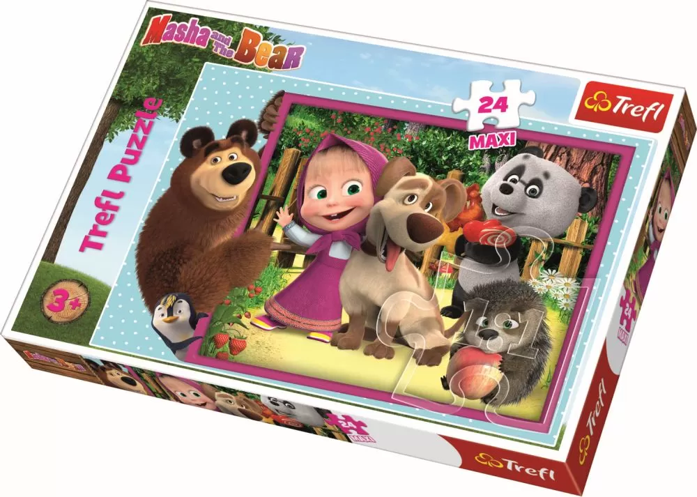 PUZZLE TREFL 24 MAXI MASHA SI URSUL