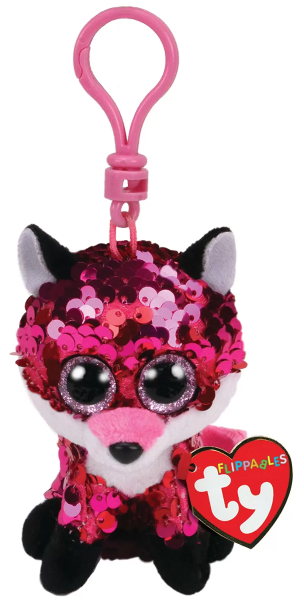 PLUS BRELOC TY 8.5CM SEQUINS VULPE CU PAIETE