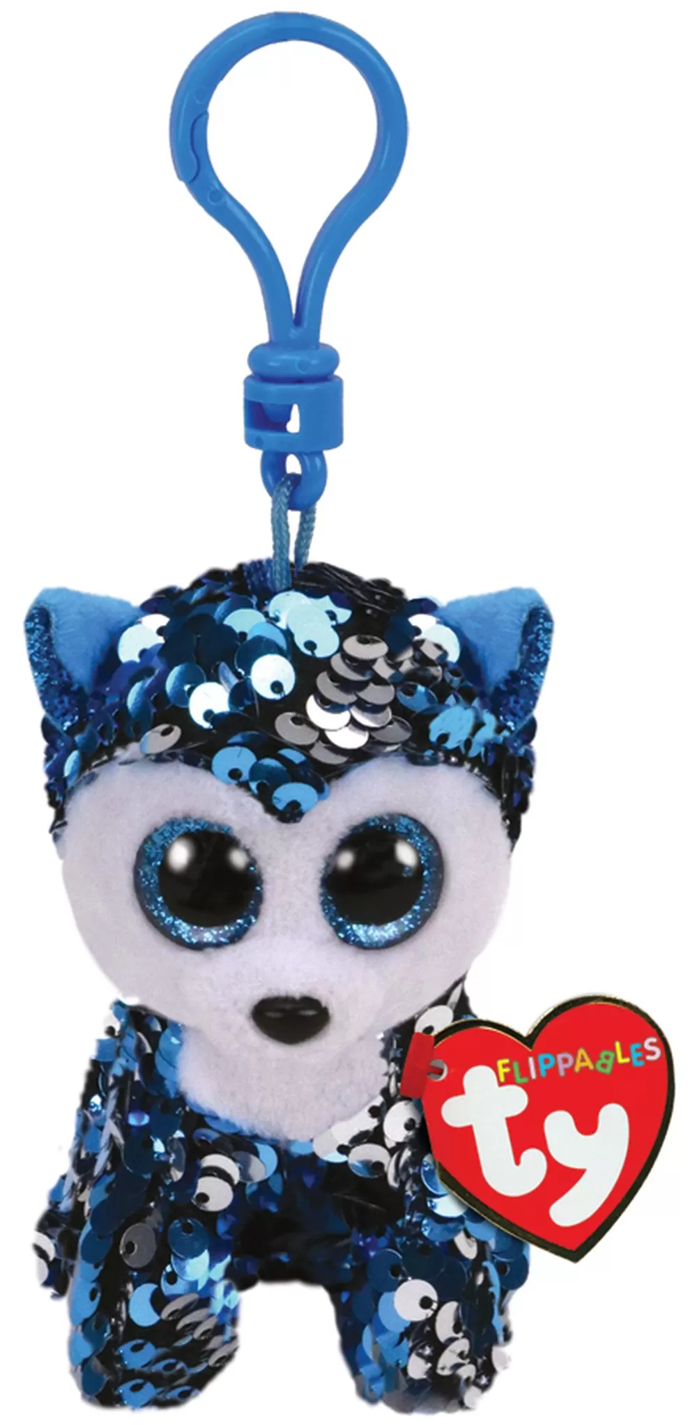 PLUS BRELOC TY 8.5CM SEQUINS HUSKY CU PAIETE