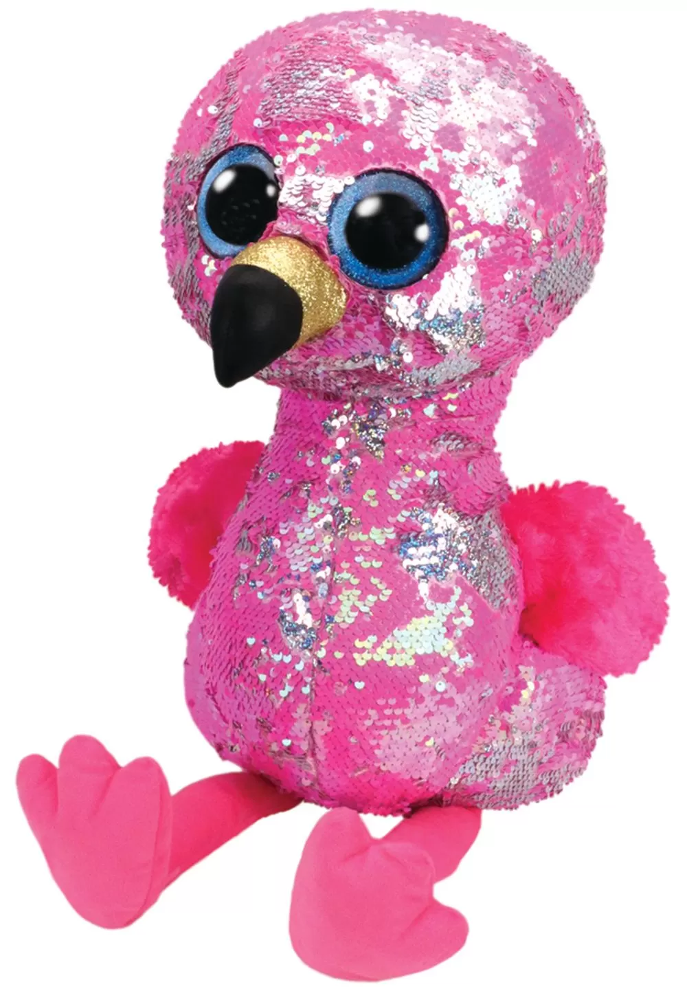 PLUS TY 42CM BOOS FLAMINGO ROZ CU PAIETE