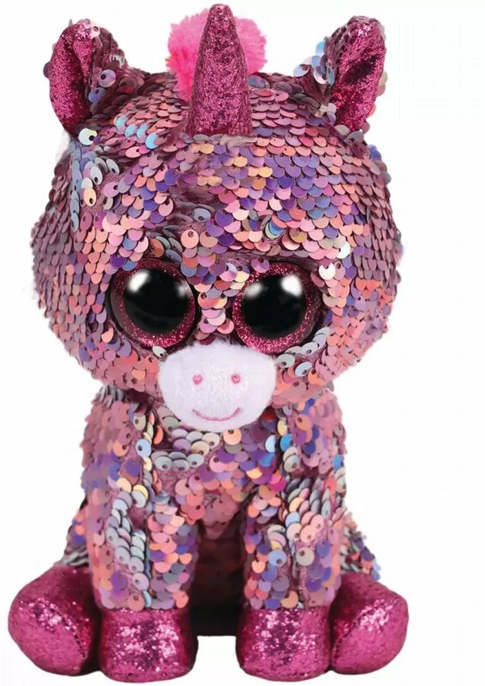 PLUS TY 24CM BOOS UNICORNUL ROZ CU PAIETE