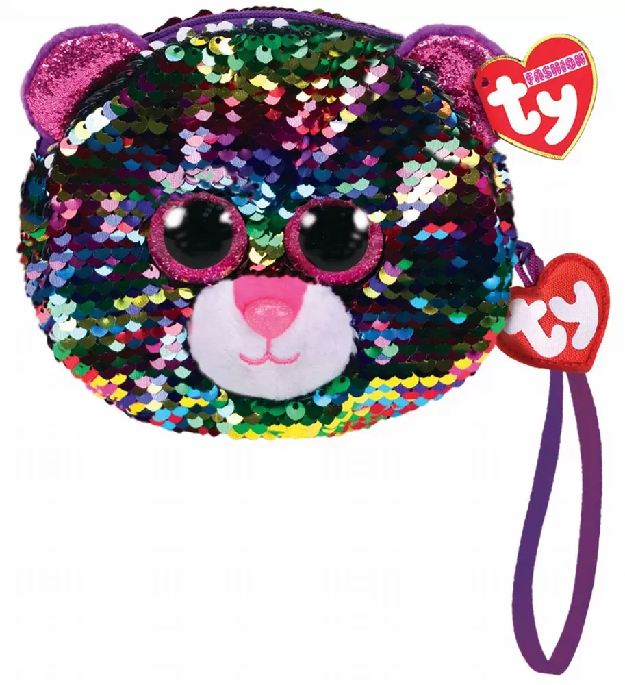 GENTUTA DE MANA DIN PLUS TY 10CM DOTTY LEOPARDUL CU PAIETE