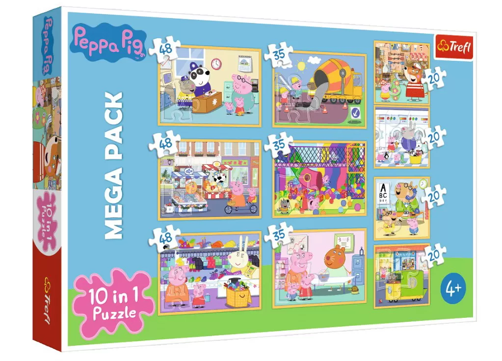 PUZZLE TREFL 10IN1 PURCELUSA PEPPA PIG CU PRIETENII