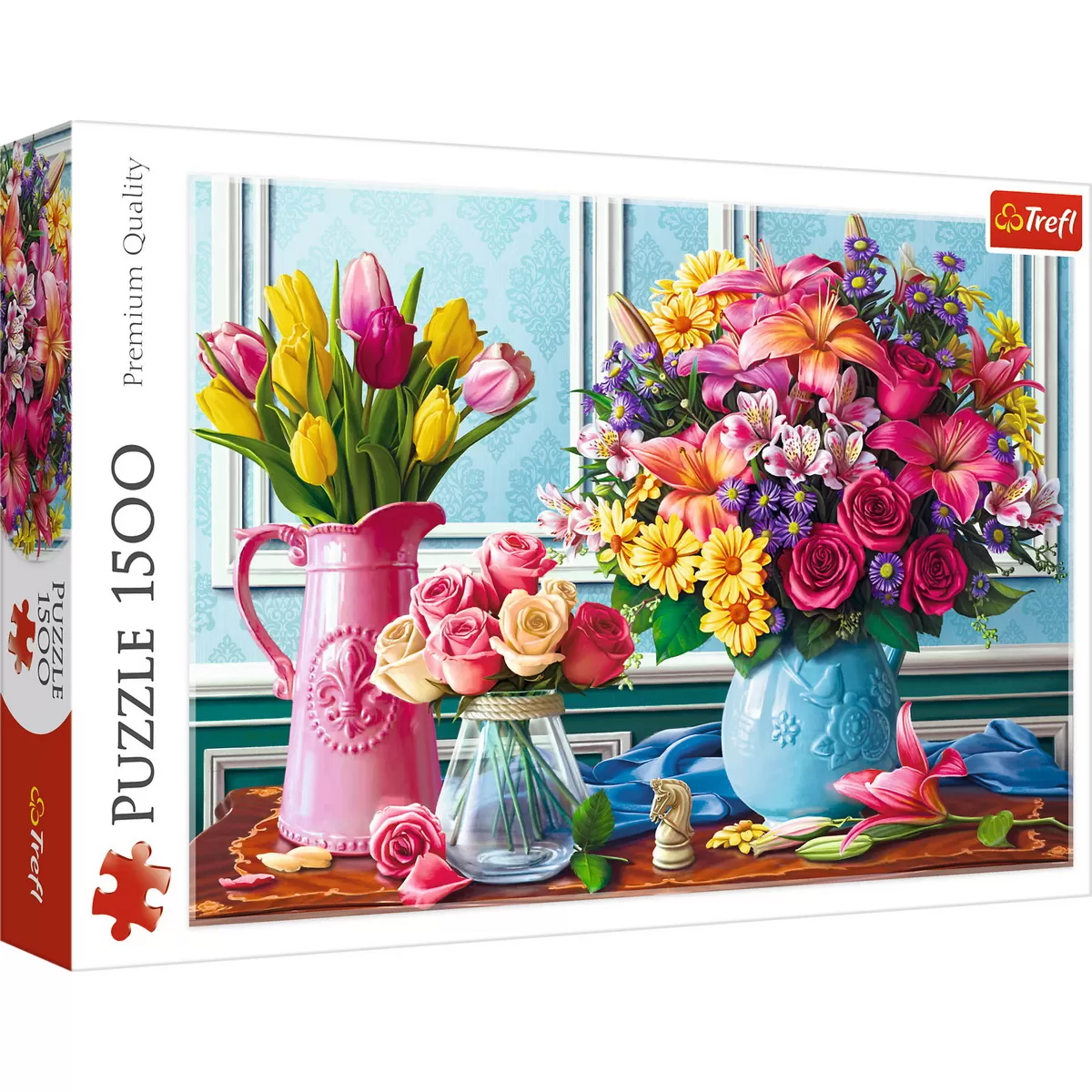 PUZZLE TREFL 1500 GLASTRE CU FLORI