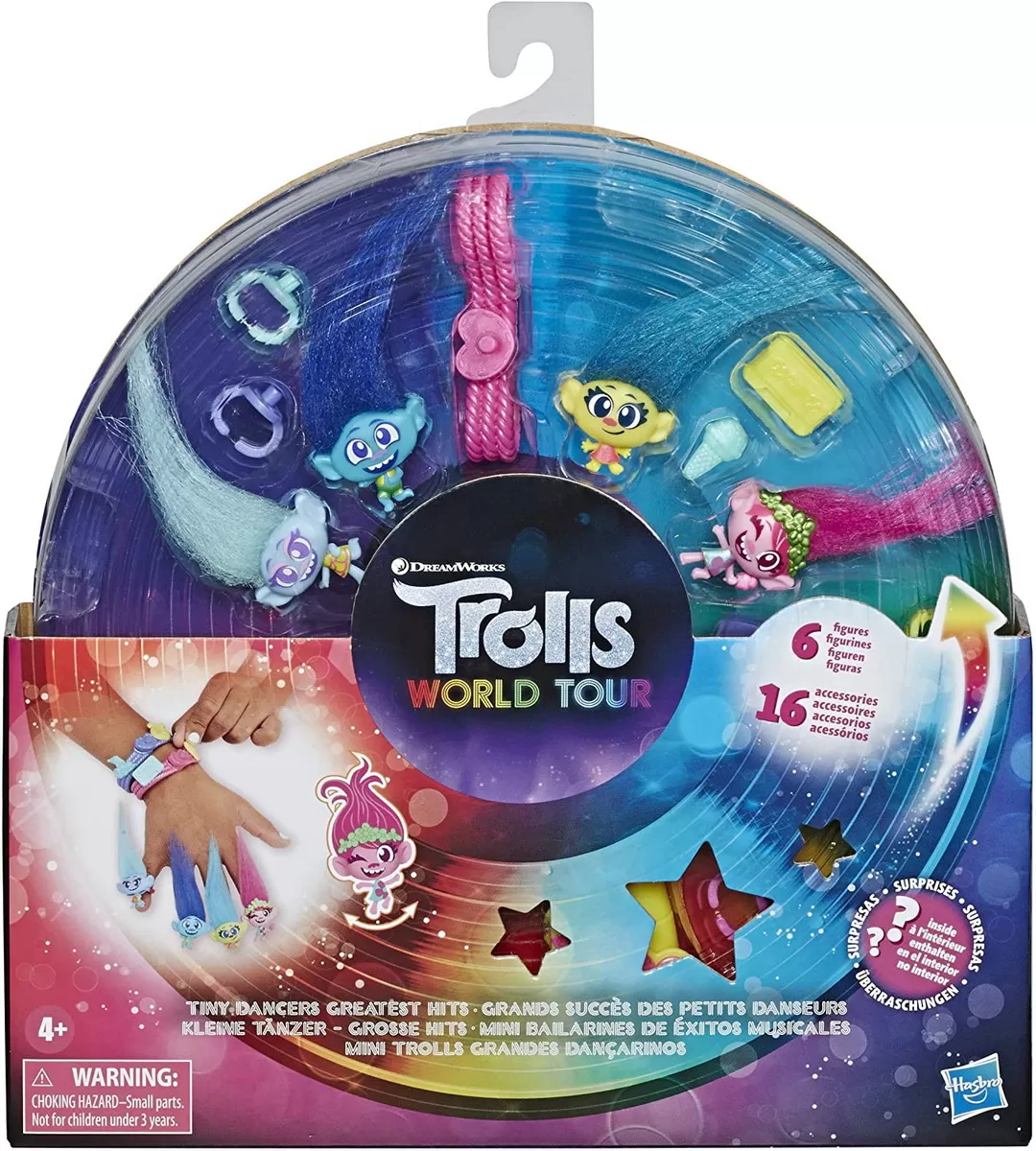 TROLLS SET 6 FIGURINE MICII DANSATORI