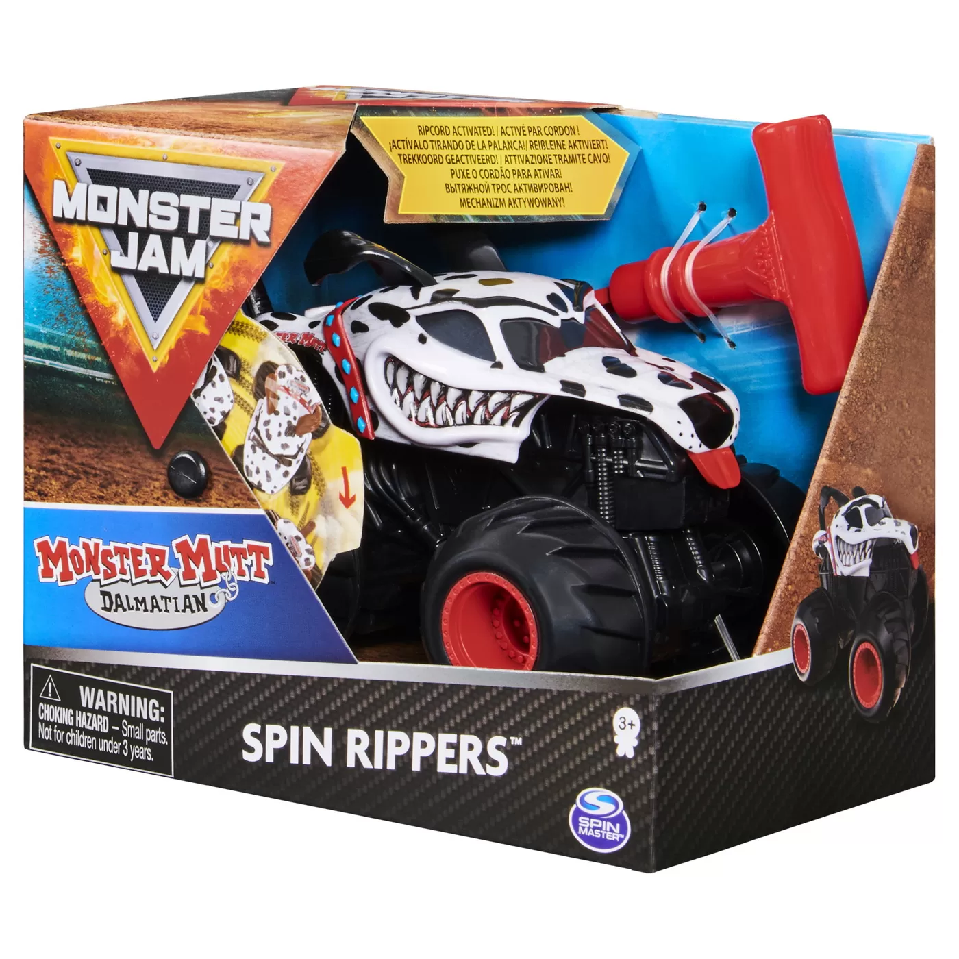 MONSTER JAM DALMATIANUL MUTT SERIA SPIN RIPPERS SCARA 1 LA 43