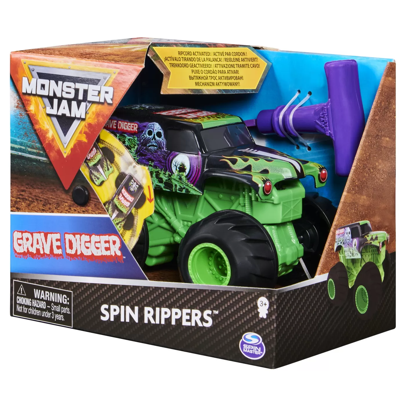 MONSTER JAM GRAVE DIGGER SERIA SPIN RIPPERS SCARA 1 LA 43