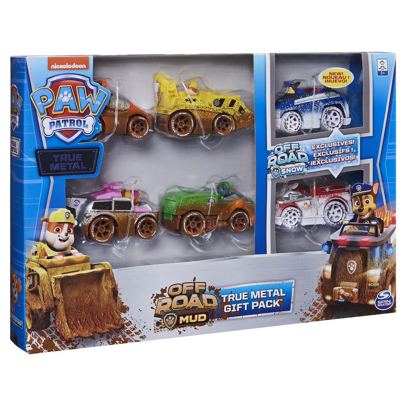 PATRULA CATELUSILOR SET 6 MASINUTE METALICE OFF ROAD EDITION