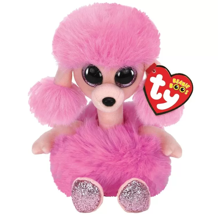 PLUS TY 15CM BOOS CATEL POODLE CU GATUL LUNG