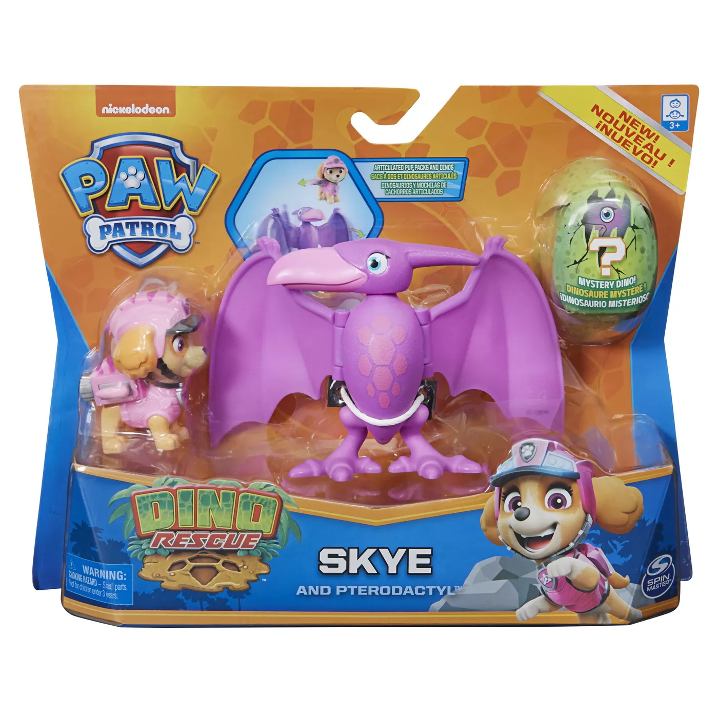 PATRULA CATELUSILOR SET FIGURINA CATELUSA SKYE SI DINOZAUR PTEROZAUR