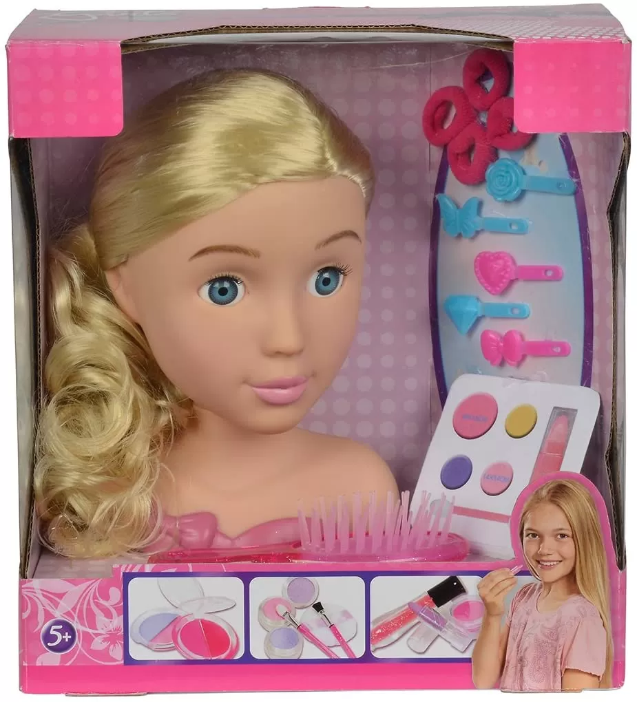 SET BUST PAPUSA CU PARUL BLOND SI ACCESORII INFRUMUSETARE