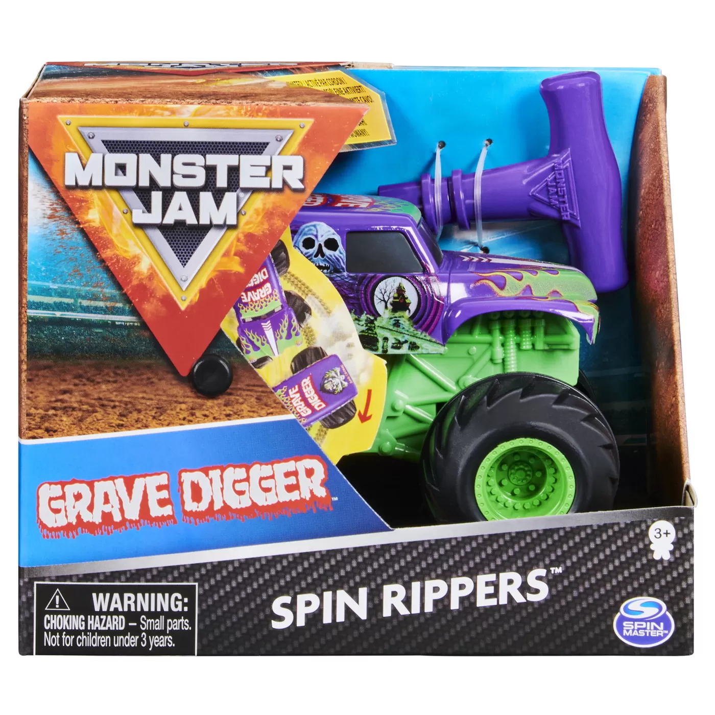 MONSTER JAM GRAVE DIGGER SERIA SPIN RIPPERS SCARA 1 LA 43
