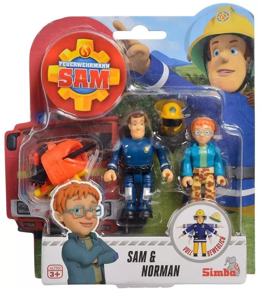 POMPIERUL SAM SET FIGURINE SAM SI NORMAN CU ACCESORII