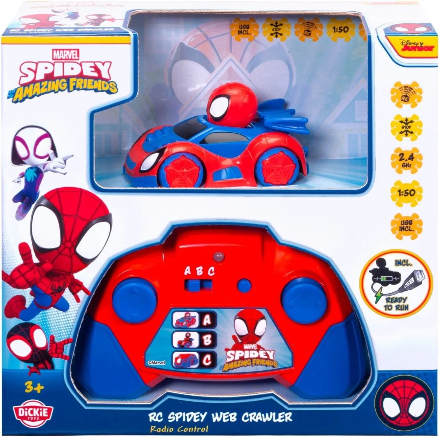JADA SPIDEY MASINUTA CU TELECOMANDA SCARA 1 LA 50