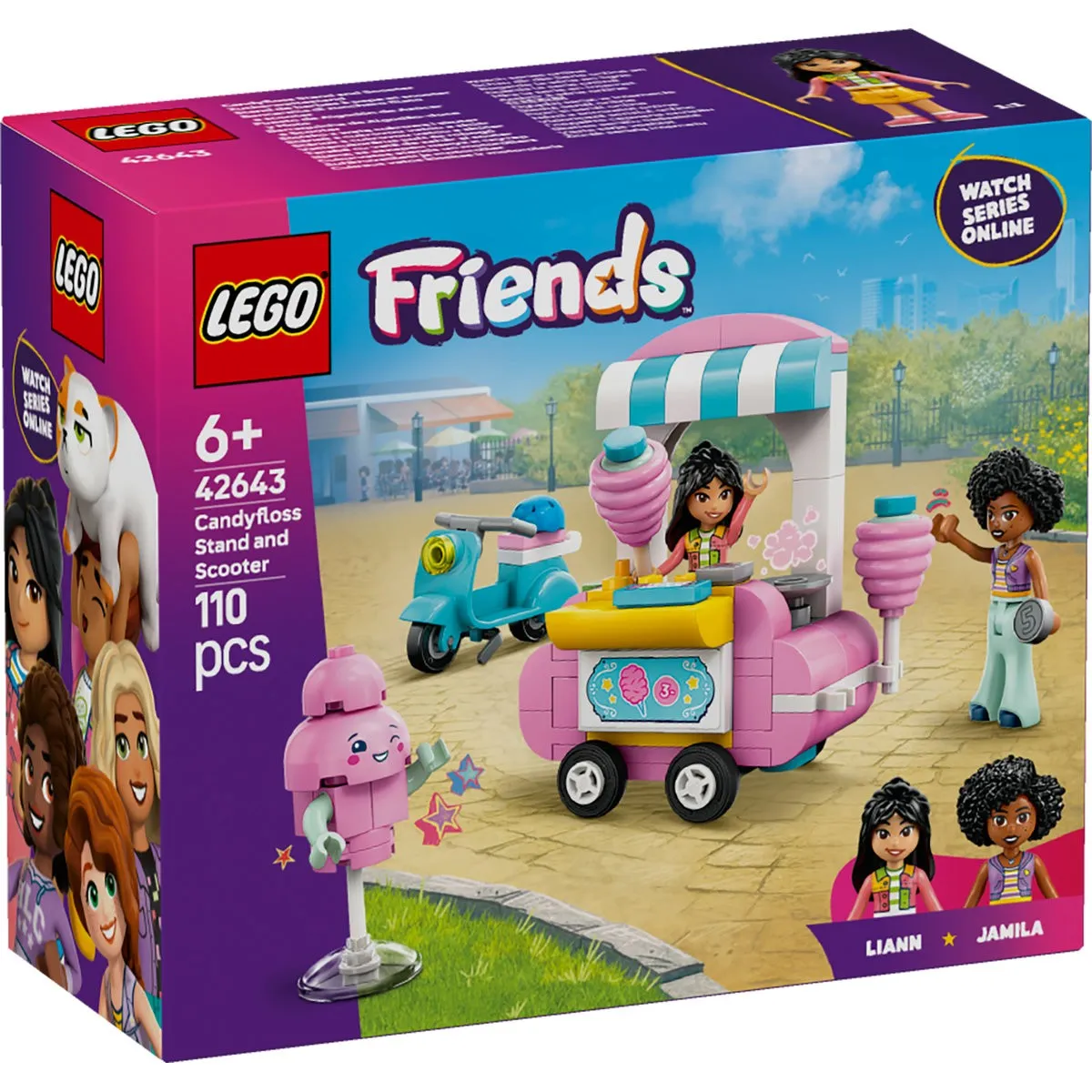 LEGO FRIENDS TARABA CU VATA DE ZAHAR SI SCUTER 42643