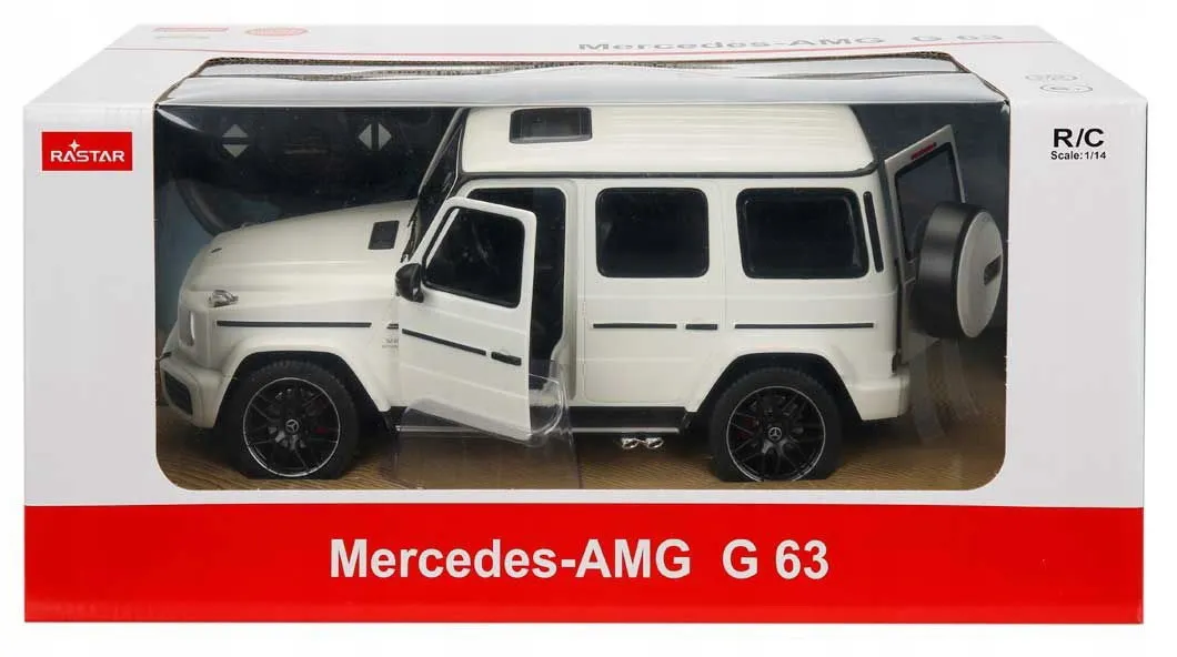 MASINA CU TELECOMANDA MERCEDES-BENZ G63 ALB SCARA 1 LA 14