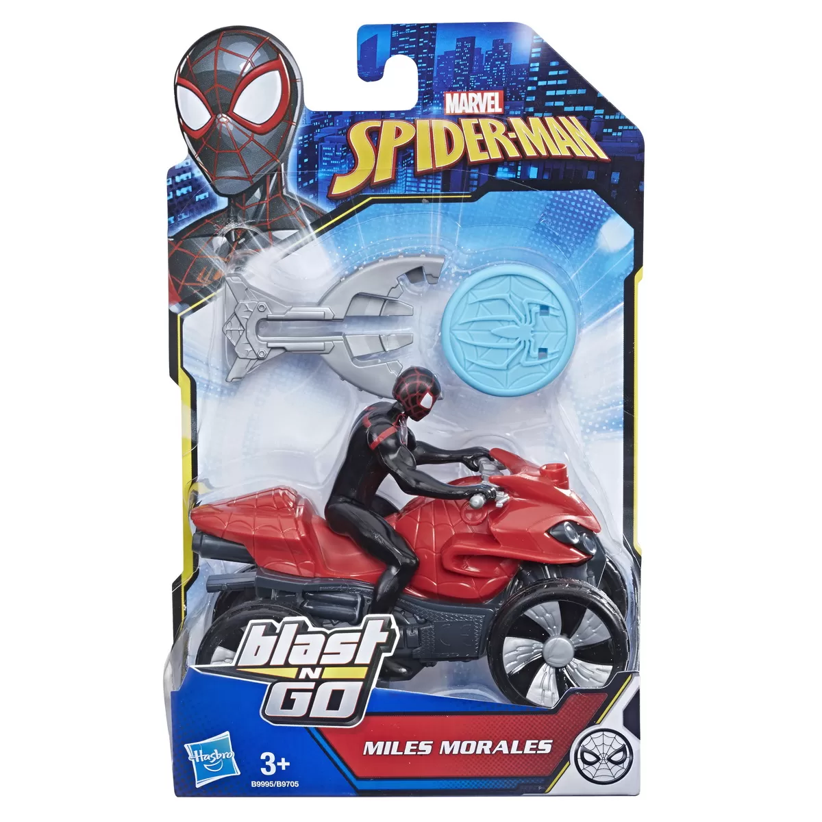 MASINUTA ATV A LUI SPIDERMAN CU FIGURINA SI LANSATOR