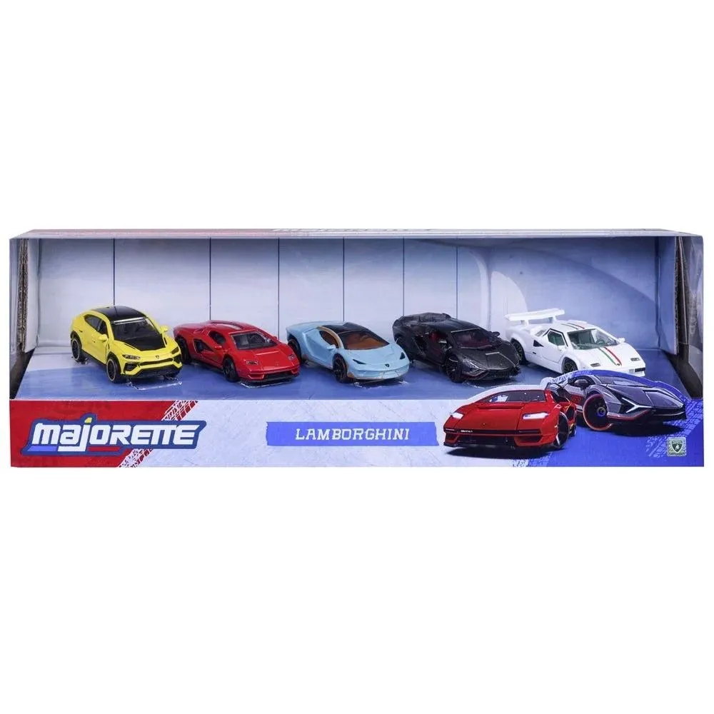 MAJORETTE SET 5 MASINUTE METALICE LAMBORGHINI SCARA 1 LA 64