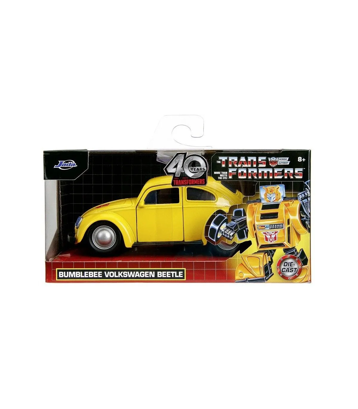 JADA TRANSFORMERS MASINUTA METALICA BUMBLEBEE VOLKSWAGEN BEETLE SCARA 1 LA 32