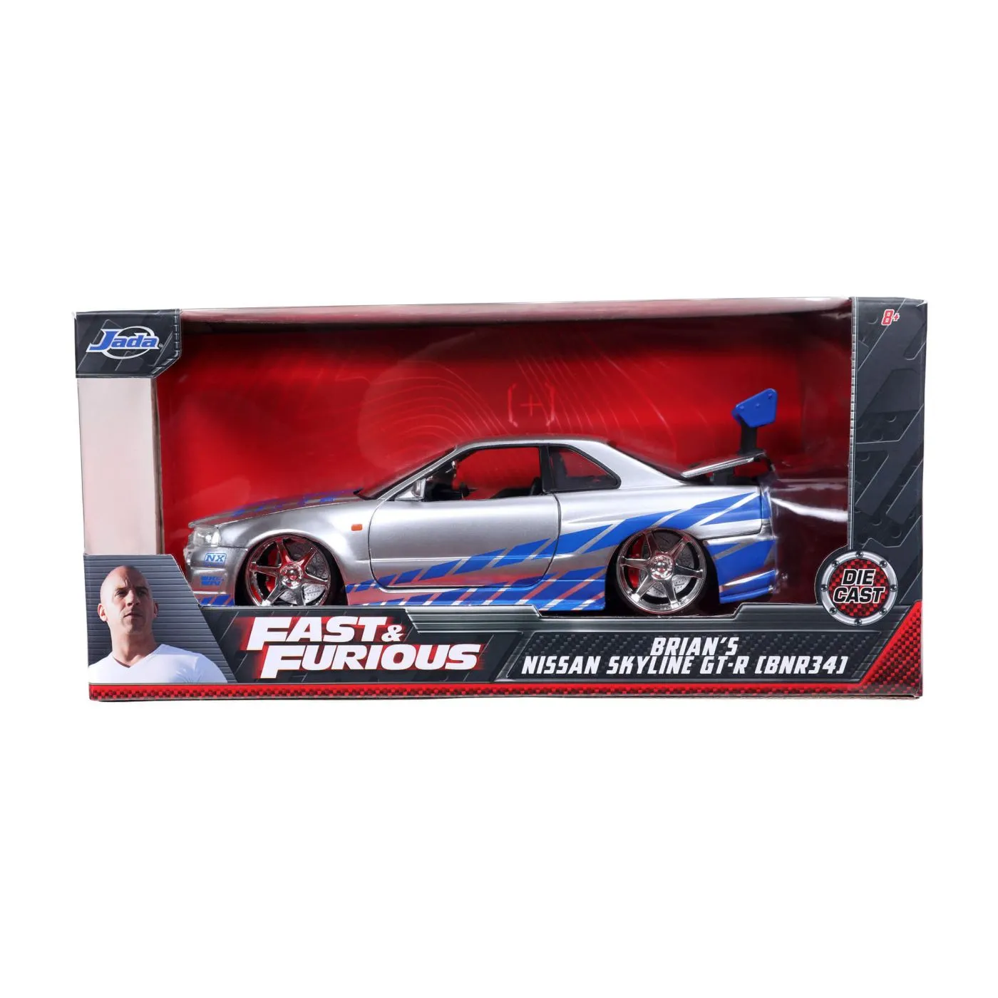 JADA FAST AND FURIOUS MASINUTA METALICA BRIANS NISSAN SKYLINE GT R SCARA 1 LA 24