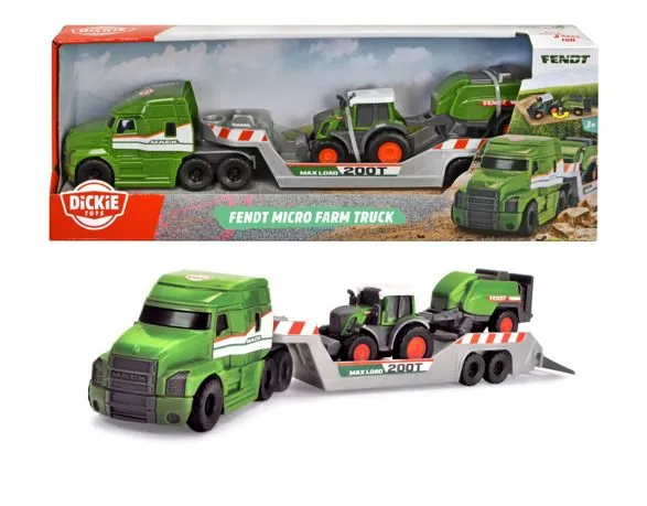 DICKIE TOYS FENDT MICRO FARM SET 3 VEHICULE AGRICOLE 32CM