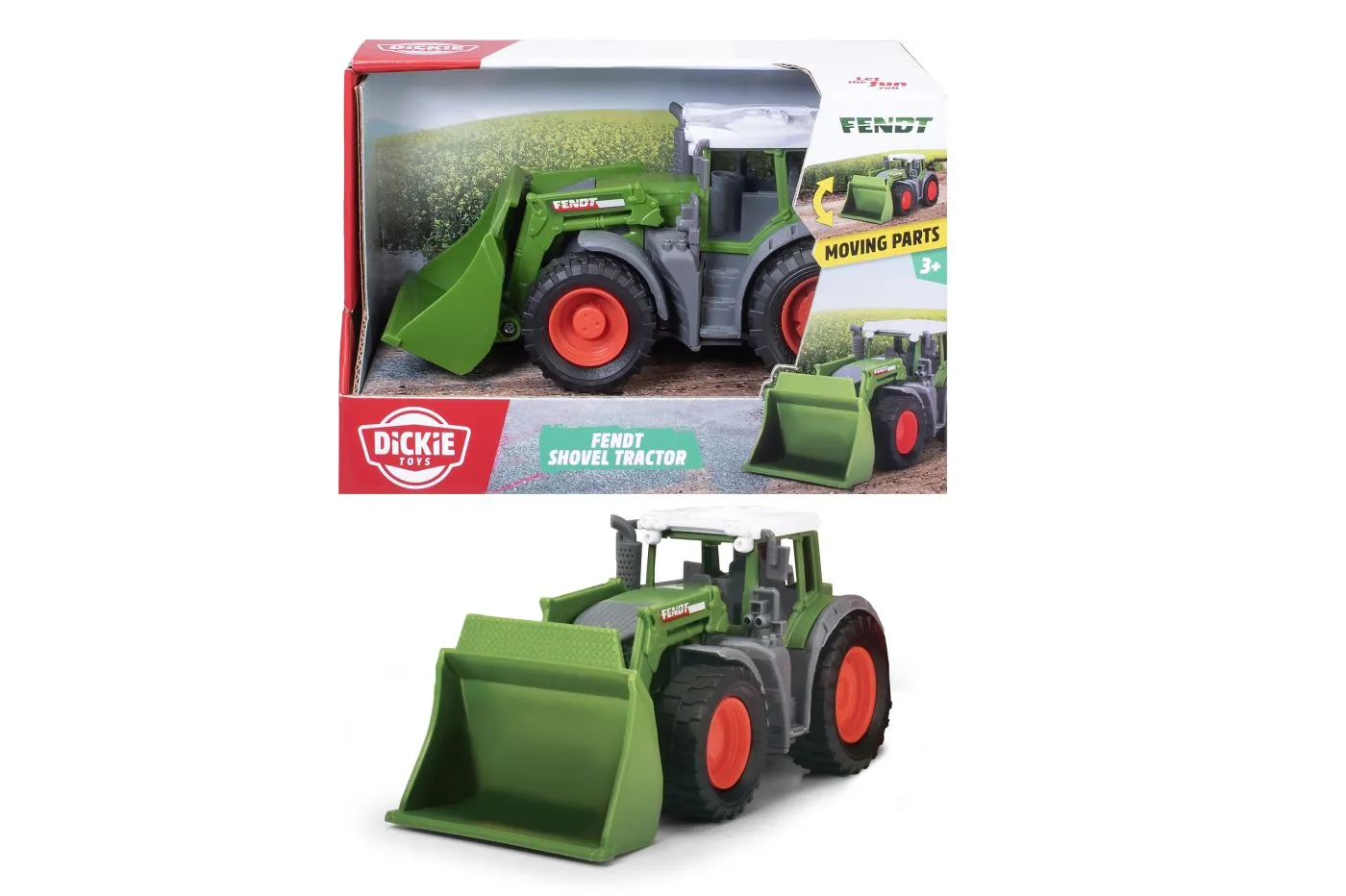 DICKIE TOYS FENDT TRACTOR CU CUPA FRONTALA MOBILA SCARA 1 LA 36