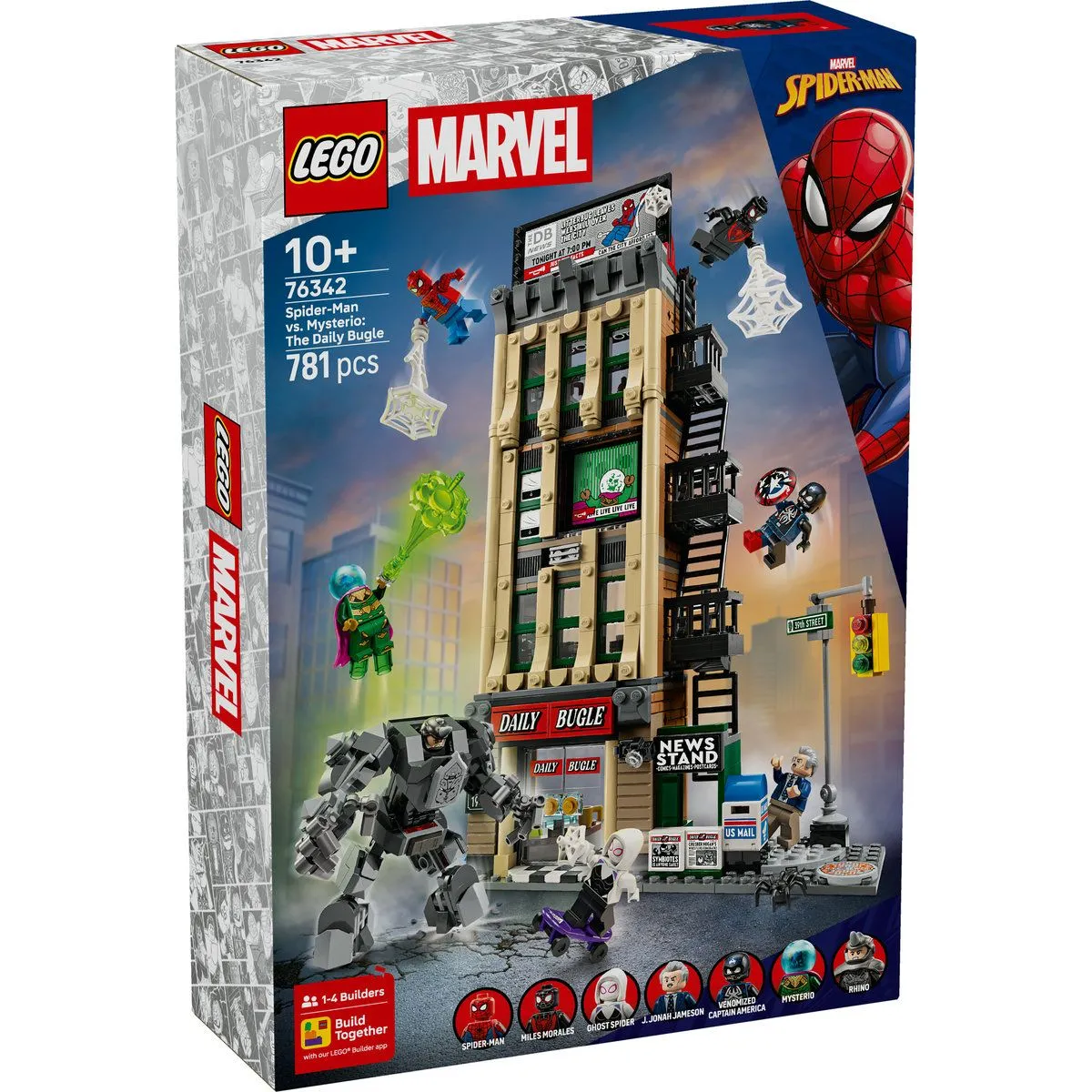 LEGO MARVEL OMUL PAIANJEN VS MYSTERIO DAILY BUGLE 76342