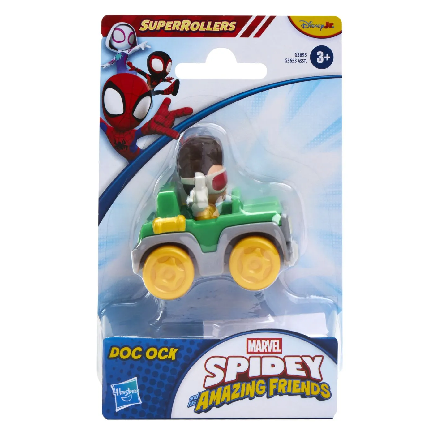 SPIDEY SI PRIETENII LUI UIMITORI MARVEL SUPER ROLLERS SET FIGURINA DOC OCK CU VEHICUL 5.5CM