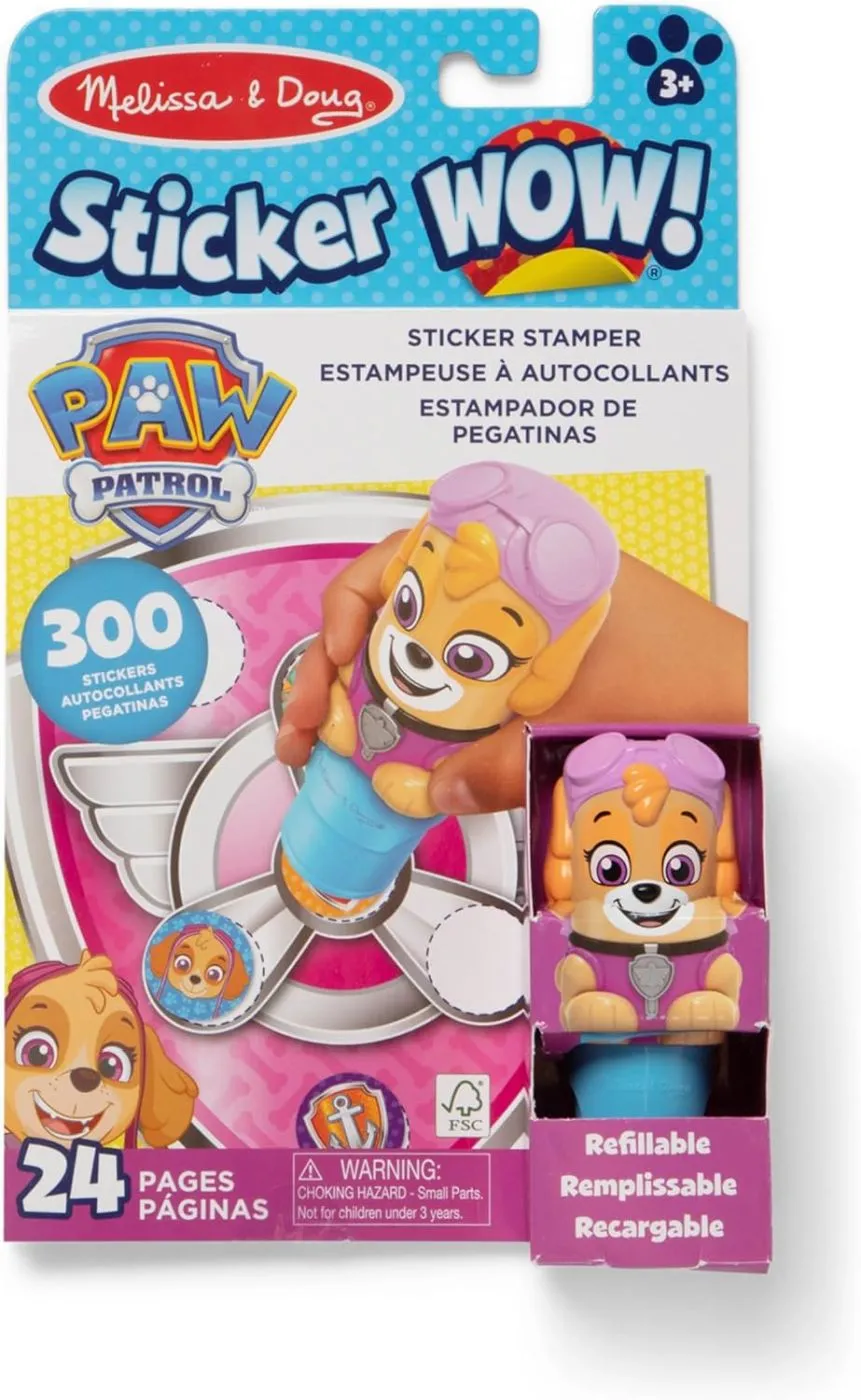 MELISSA AND DOUG STICKER WOW PATRULA CATELUSILOR SET DE JOACA AUTOCOLANTE SI STAMPILA SKYE