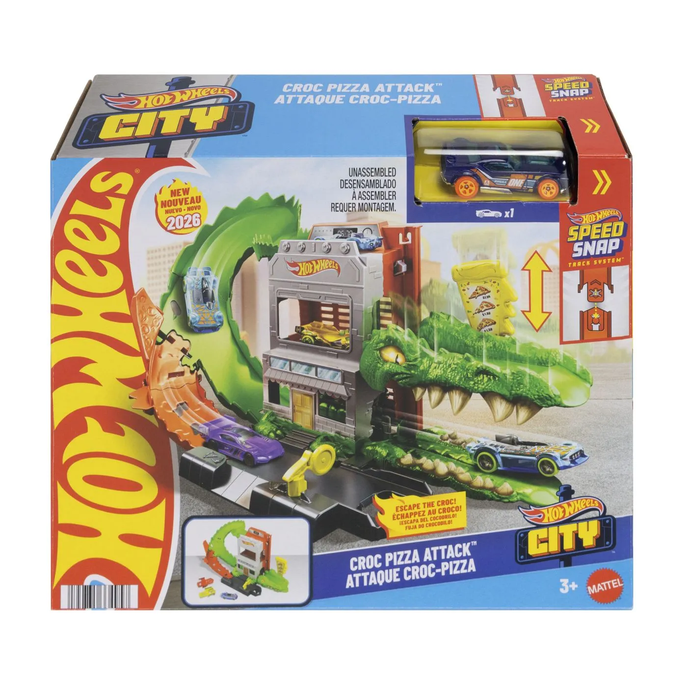 HOT WHEELS CITY PISTA INAMICILOR ATACUL CROC PIZZA