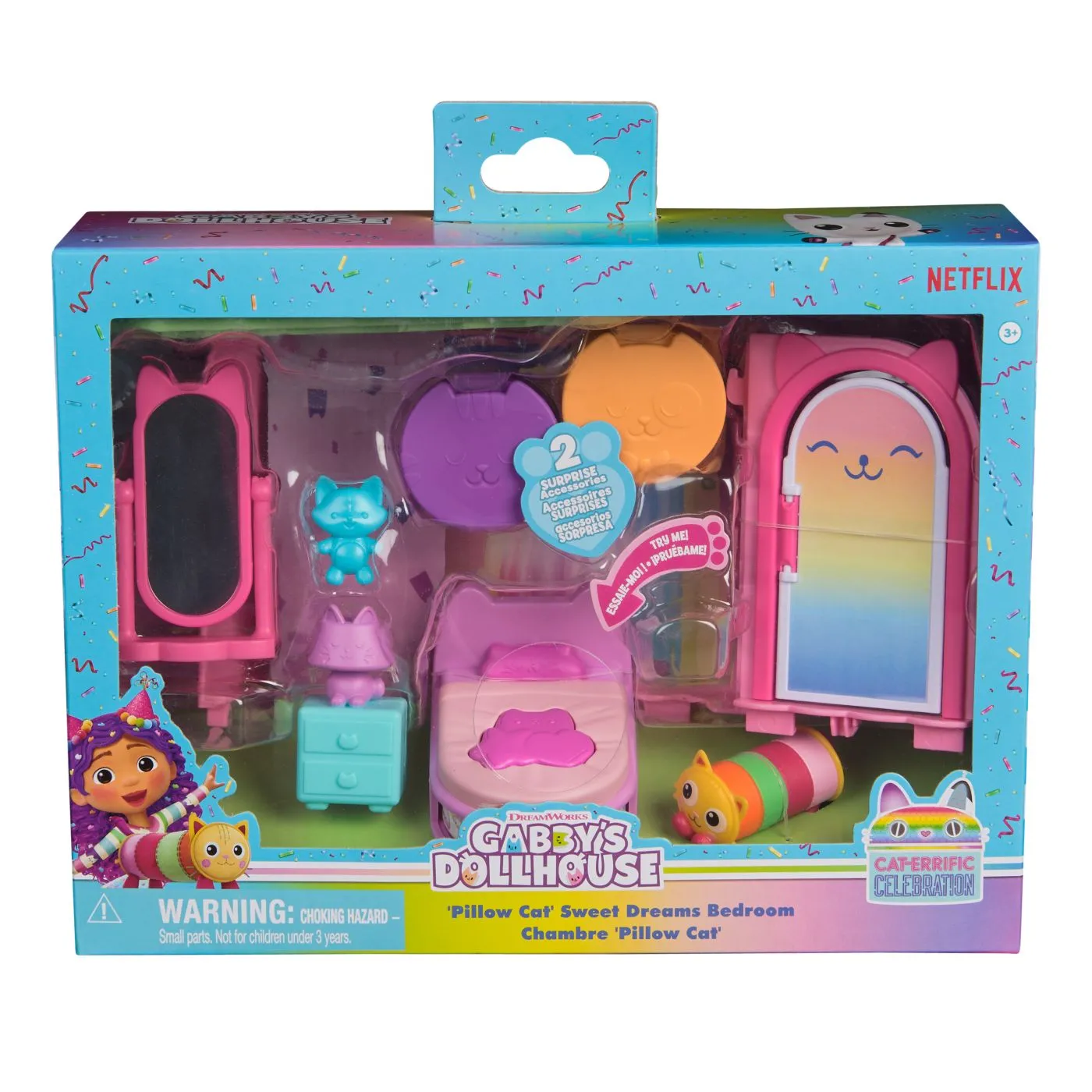 GABBYS DOLLHOUSE CAMERA DELUXE DORMITORUL LUI PILLOW CAT