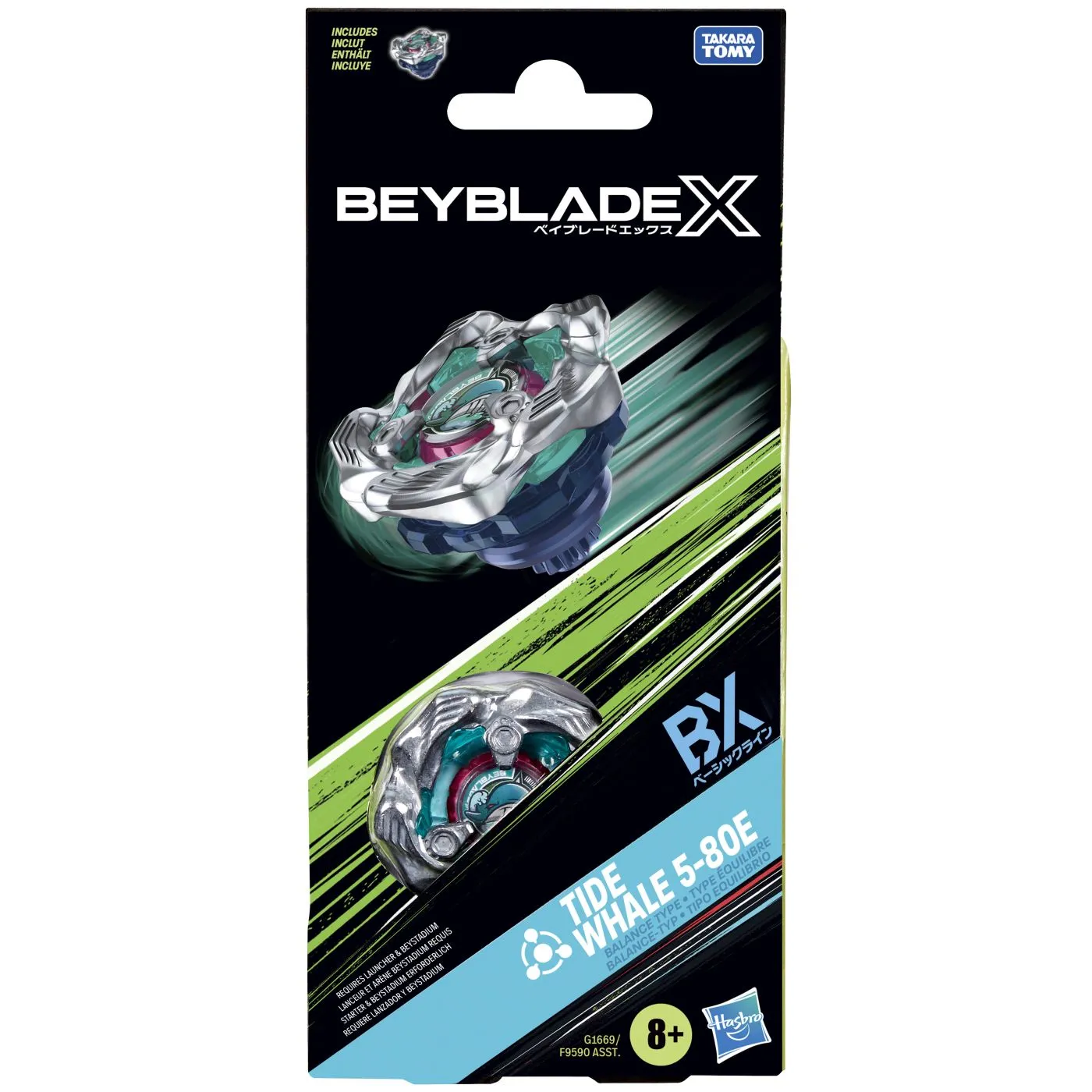 BEYBLADE X LET IT RIP SPIRALA TIDE WHALE 5-80E