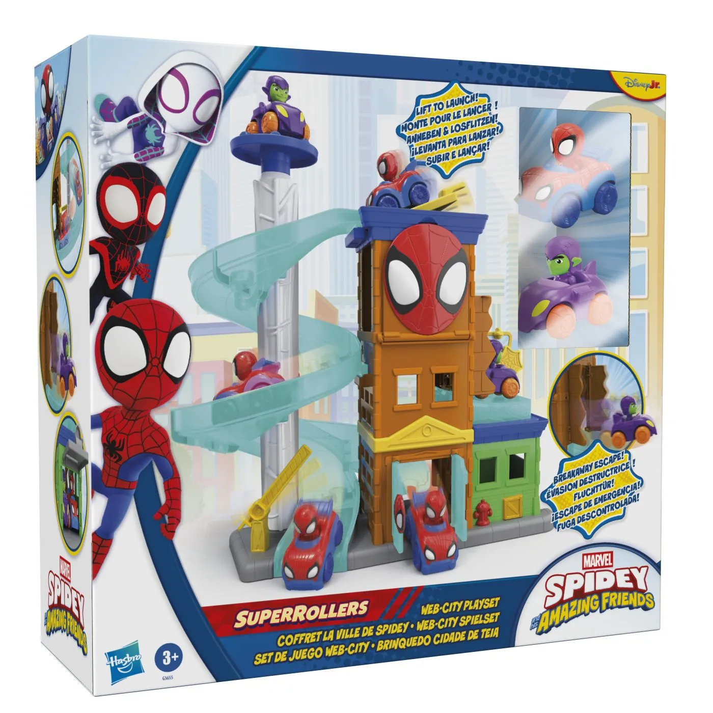 SPIDEY SI PRIETENII LUI UIMITORI MARVEL SUPER ROLLERS SET DE JOACA WEBCITY