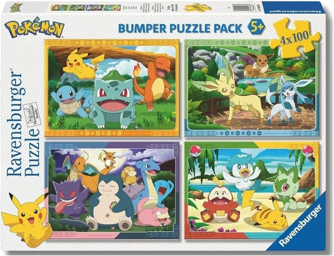 PUZZLE POKEMON BUMPER PACK 4X100