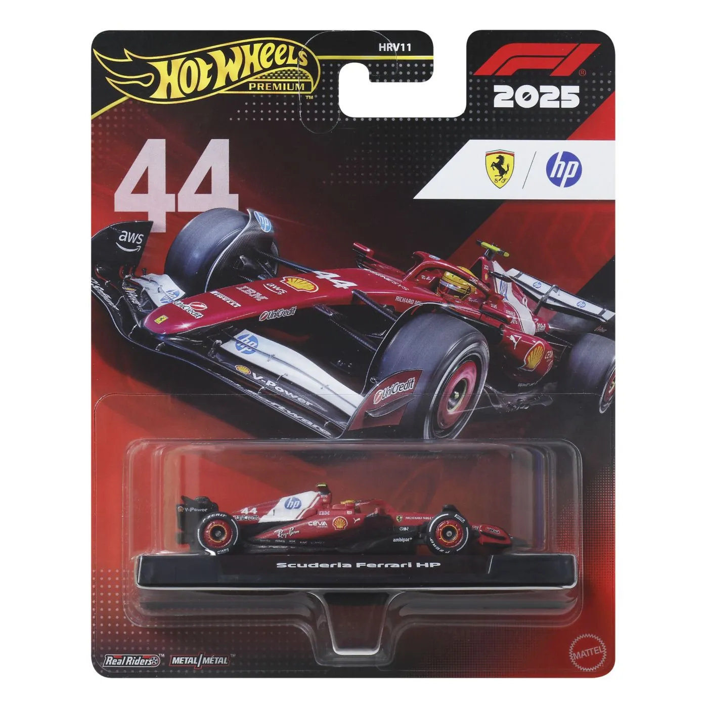 HOT WHEELS PREMIUM REAL RIDERS FORMULA 1 2024 MASINUTA METALICA SCUDERIA FERRARI HP SCARA 1 LA 64