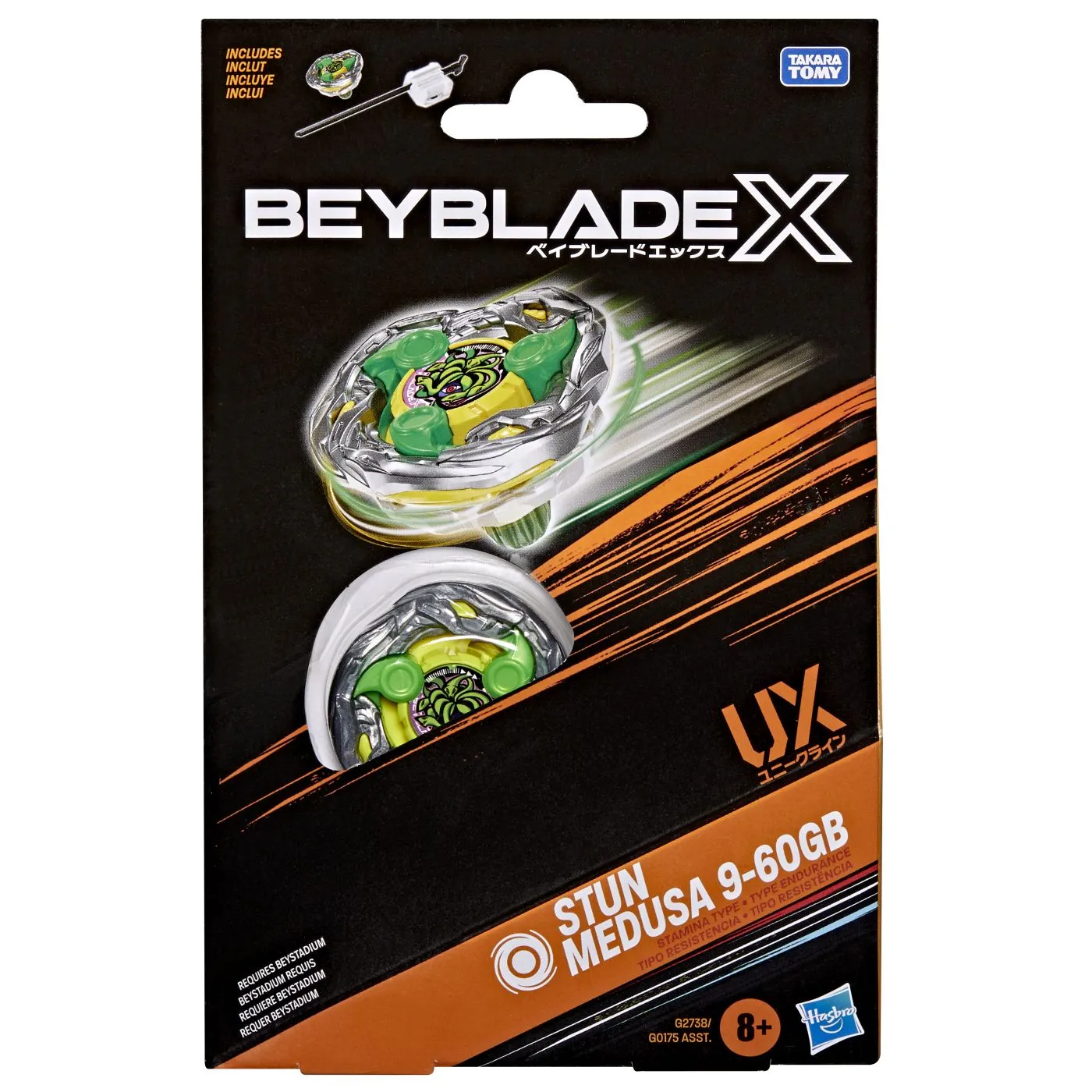 BEYBLADE X LET IT RIP SET LANSATOR SI ROATA STUN MEDUSA 9-60GB