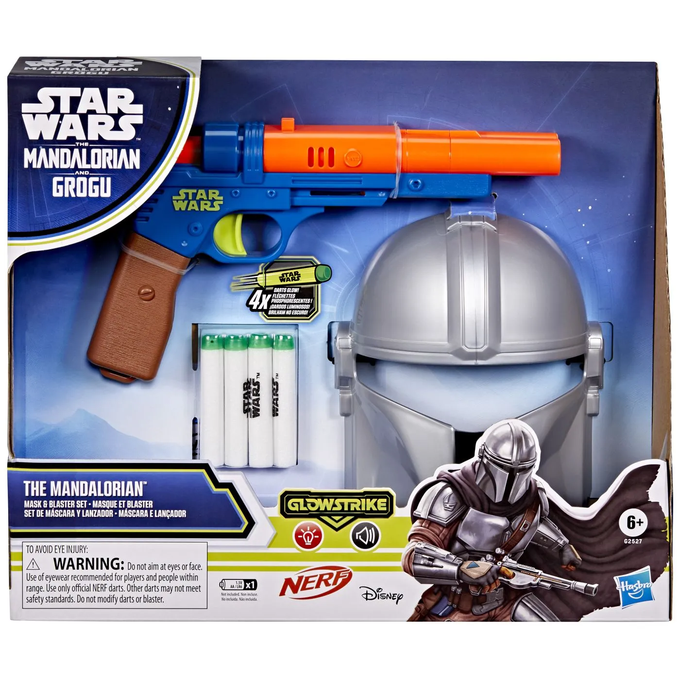STAR WARS MANDALORIANUL SI GROGU SET BLASTER SI MASCA MANDALORIANUL CU LUMINI SI SUNETE